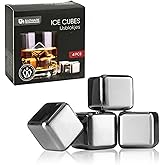 Perlotus 4&rsquo; Stainless Steel Whiskey Stone Dilution Cooling Ice Cubes