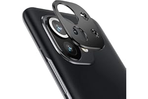 NOKOER Kamera Linse Schutz für Xiaomi Mi 11, [2 Pack] Kamera Schutzring, Hochwertiges Metallmaterial [Anti-Kratzen] 360 Grad Schutz Kamera Linse - Schwarz