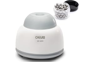 ONiLAB Mini Vortex mikser z funkcją dotykową, mieszanka laboratoryjna, lakier do paznokci, klej do rzęs i farby akrylowe, laboratoryjny pretekser do tub, w zestawie 120 sztuk kulek do mieszania ze