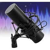Coverzone RGB LED Profesyonel USB Kondansat&ouml;r Mikrofon &ndash; 24 Bit / 96kHz, Kardioid, Tak-&Ccedil;alıştır, Tripod Dahil, Podcast, Oyun 