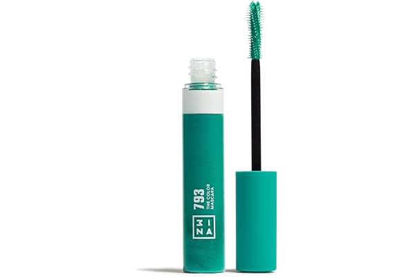 3INA MAKEUP - The Color Mascara 793 - Turquoise - à la Kératine Végétale - Mascara Coloré pour Cils - Volume et Longueur - pour Yeux Sensibles - Vegan - Cruelty Free