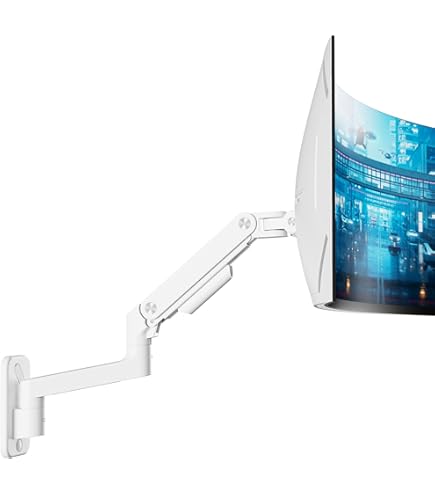 Monitor-wandhouder voor schermen van 17-57 inch, gasveer Monitor-wandhouder voor schermen van 17-57 inch, gasveer
