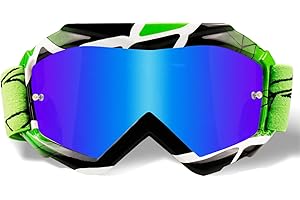 NENKI Gafas de Motocross Niño, Antivaho Gafas para Motocicleta Esquí Gafas Deportivas de Protección Anti UV/Viento/Polvo -Adecuado para niños y niñas de 3 a 12 años