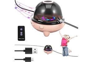 KISTRBA Music Jump Rope Machine, Smart Automatic Electric Rope Skipping Machine with Bluetooth Speaker and LED Display Counter, 1-10 Speed Level Adjustment, for Kids Boys Girls Gym Home Party