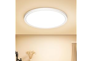 ONEWEST LED Ceiling Lights, 30CM 2400LM Modern Round Bathroom Light With Adjustable 3 Color Temperature 3000K/4000K/6500K, IP54 Waterproof, Flush Ceiling Light For Bathroom, Kitchen, Bedroom, Hallway.