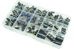 WINGONEER Condensatori 13 Valori Total 200 PCS da 0.47uF a 1000uF kit di assortimento di condensatori elettrolitici