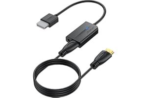 AUTOUTLET Adaptateur Wii HDMI Wii 2 Hdmi 1080P/720P Full HD Converter avec Prise de Sortie Audio Vidéo 3,5 mm et Câble HDMI 1,8 m pour Nintendo Wii Wii U TV Monitor Beamer Television，Noir