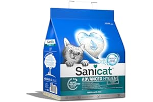 Sanicat - Litière Advanced Hygiene sans Parfum | Ultra absorbante | Produit de Haute qualité pour l’hygiène de Votre Animal | Absorbe Les Mauvaises odeurs | Format : 5 L