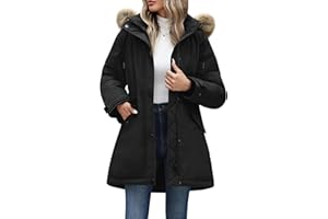 Vancavoo Giubbotto Donna Invernale Caldo Cappotto Giacca Piumino Rimovibile in Pelliccia Parka Felpa con Cappuccio Giaccone Outdoor