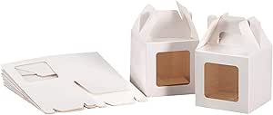 Set 20 pz scatoline portadolci in Carta cm. 8 x 8 x 8 con Finestra