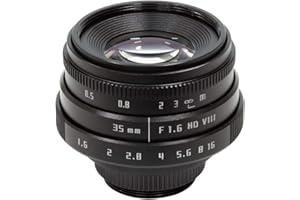 Arducam 35 mm F1.6 spiegelloses C-Mount-Objektiv für Raspberry Pi HQ Kamera, mit C-CS-Adapter, industrielles Teleobjektiv