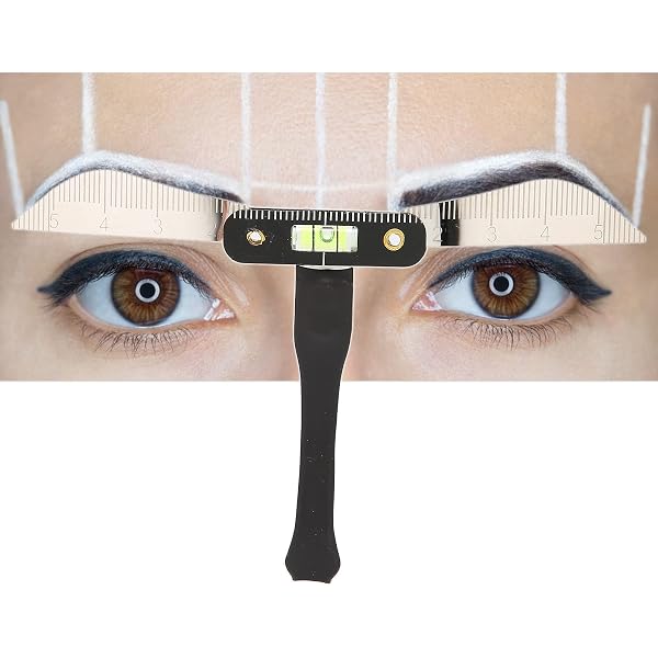 Edelstahl Augenbrauen-Lineal – Für Microblading & Permanent Make-up, Flexibel, Symmetrisch, 16 Cm