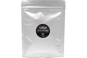 Fibras capilares NATURALES & VEGANO K-Bello - Polvo de cheratina para tapar las calvas, la alopecia, la calvicie & adelgazamiento del cabello - Hair Fiber para hombre y mujer (50g, Negro)