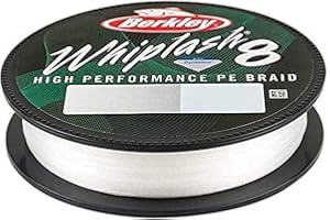 Berkley Whiplash 8 Braided Fishing Line - 100% Dyneema 8 Strand Braid for Saltwater and Freshwater Fishing