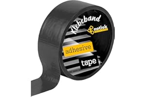 notlok Safety Work - Ruban adhésif de signalisation [Noir, 50mm x 33m] | Bande de marquage au sol pour industrie & logistique | Ruban de sécurité adhésif & amovible