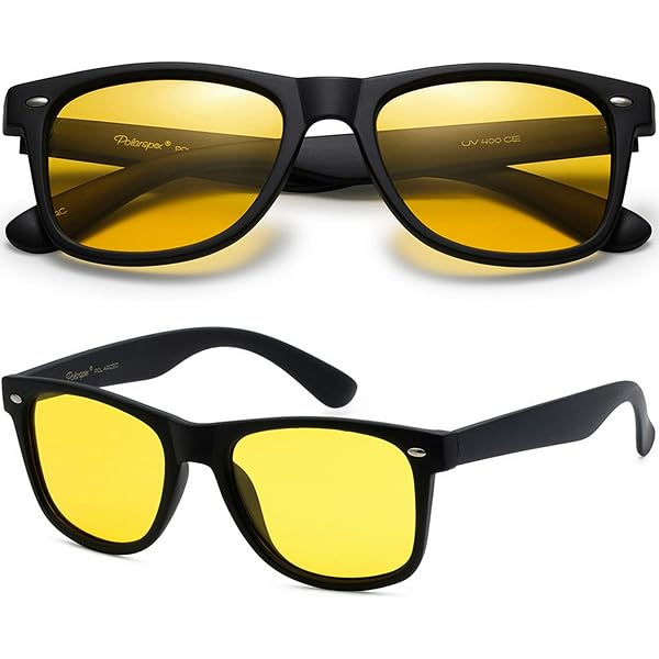 PolarSpex Men's Retro Sunglasses - Polarized Driving Shades In Wolf Grey Smoke (52mm) - View #2