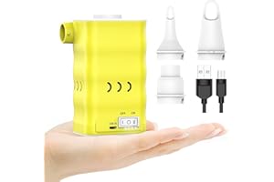 Dr.meter Pompa Elettrica, 6000mAh Pompa Elettrica per Materasso Gonfiabile può essere rapida per Gonfiare e Sgonfiare, Adatto per Materasso Gonfiabile, Materassino Campeggio, Piscina Gonfiabile