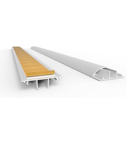 SCOS Halbrund Kabelkanal – 1000x90x20 Mm, PVC, Selbstklebend, Weiß