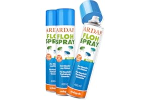 ‎ARDAP ARDAP Repell Flohspray für Wohnung und Möbel 3 x 400ml - Alternative zum ARDAP Fogger gegen Flöhe/Floh Fogger - Flohmittel für Wohnung - Umgebungsspray Flöhe - Wirkt schnell (PT19)