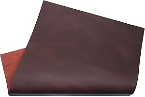 HAPPER STUDIO Pelle bovina spessa 2 mm Pull-Up Crazy Horse - Fogli in vera pelle per fai da te (1, marrone cioccolato, A4 (210 x 297 mm)