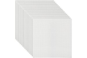 Etarnfly 16 Pack Classic Base Plates,25.5 x 25.5 cm Building Board Baseplates 100% Compatible with All Major Brands,White