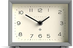 NEWGATE® Henry desk clock | Contemporary rectangular design | Posh grey | Easy to read nunbers | Modern style for desk, table top, shelf or bedside