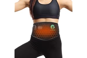 FONPOO Cintura termica per periodi elettrici, 10000 mAh, con 3 temperature e vibrazioni, cuscino riscaldante ricaricabile USB, per mal di schiena, crampi