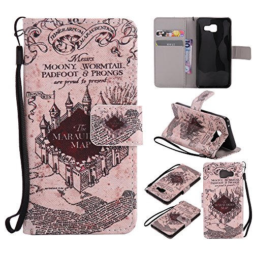 Feeltech Samsung Galaxy A310/A3 2016 Hülle PU-Leder und Brieftasche Bunte Muster Fall mit Magnetverschluss, Hybrid-Kickstand mit Stand-Funktion, schlagen Sie schützende weiche TPU Stoßstangenabdeckung und Kreditkartenhalter für Samsung Galaxy A310/A3 2016 Handgelenk Bügel-Buch-Art-Geldbeutel-Tasche mit 2 In 1 Berühren Sie Stift – Schloss - 8
