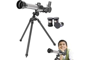 STRONRIVE Teleskop Für Kinder - Teleskop Astronomie Für Kinder Refraktor Teleskop Mit Verstellbarem Stativ Und Sucher Vergrößerung Fernrohr Teleskop Astronomie, Tragbares Teleskop Zum Beobachten Von Mond Sterne