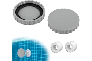 Gosknor 2pcs Pool Jet Plug with Waterproof Tape, Pool Jet Nozzle Covers Pool Winter Seal Plugs Pool Plugs for Above Ground Skimmer Plug Pool Return Plug Compatible with Intex Bestway