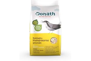 DONATH FLY WILD. FEED LOVE. Donath semi di girasole sbucciati - miracoloso concentrato ricco di vitamine, proteine e olio – cibo per uccelli selvatici adatto tutto l’anno - dalla nostra manifattura nel sud della Germania