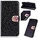 Produktbild Pocket BookStyle Flip für Huawei P30 Pro,Folio Wallet Ledertasche Funkeln Bling Glitzer Diamant Loves Slim Leder Hülle Schutzhülle Scratch Bumper Stand Card Slots Shell Magnetverschluß Etui