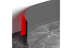 BOCGUY Plinthe Souple Autoadhésive, 5M x 10CM GrisPVC Adhesive, Plinthe Adhesive pour Cuisine et Salle de Bain, Bande Décorative Autoadhésive, Convient pour la Salle de Bain et la Cuisine