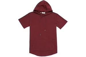 Dubinik®Felpa Maniche Corte Uomo Felpa con Cappuccio Maniche Corte Cotone estive Leggera Cotone Cappuccio Felpa Uomo