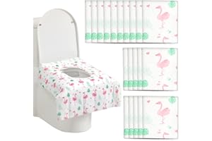 LUTAKU 20Pcs Disposable Toilet Seat Covers Kids, Potty Seat Cover Protectors, Individually Wrapped, Waterproof for Travel, Toddlers Potty Training in Public Restrooms Hotel Bathroom (Pink)