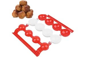 BORDSTRACT Stampo per Polpette, Attrezzo per Fare Le Polpette, Stampo per Polpette di Carne di Pesce Ripieno di Plastica, Stampo per Ballerine Da Cucina per Torta, Gelato, Melone