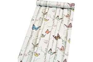 GLOW4U Vinilo autoadhesivo decorativo mariposa papel muebles etiqueta de la pared para gabinetes estantes armario tocador cajón pared calcomanía 45 cm x 200 cm