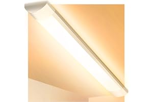 Viugreum Réglette LED 120cm, 40W Tube LED 4800LM, Plafonnier de Bureau 220V Blanc Chaude 3000K, Neon Led 120CM pour Bureau, Garage,Atelier,Chambre,Salon,Salle de bain