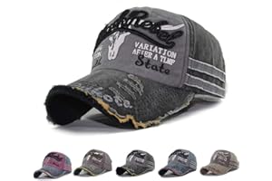 CheChury Czapka bejsbolowa, czapka bejsbolowa, uniseks, regulowana, retro, styl retro, styl vintage, do golfa, uprawiania sportu, na świeżym powietrzu, czarny, jeden rozmiar