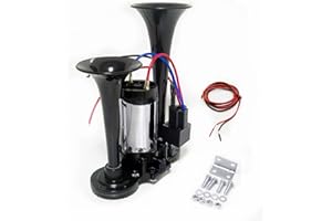 YIYIDA Clacson elettrico a doppio tubo da 24 V per moto, SUV, camion, moto d'acqua, ecc., 170 dB, materiale ABS universale, stile compatto, YYDA847