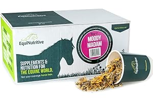 EQUINUTRITIVE Moody Madam - Hormonal Support Supplement for Mares - Calms stroppy, temperamental & challenging mares when in season -100% Natural Herbs, Balancing, Calmer, Digestive Support for Horses (1 kg)