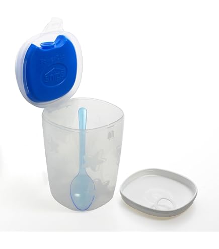 MEMOFYND Overnight, contenitore per farina d'avena, 870 ml, portatile, a prova di perdite, con forchetta e cucchiaio, riutilizzabile, adatto per insalata, frutta, noci e cereali (giallo, grigio