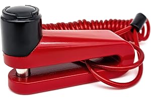 RADIKAL RK510R Bloccadisco per Moto, ø10mm Più Sicuro, Più Visibile, Più Dissuasivo, Sicurezza Compatta, Efficace e Dissuasivo, Lucchetto Antifurto Moto, Scooter, Bicicletta Elettrica, Monopattino