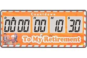 Jayron Temporizador de Jubilación 9,999 días Reloj Digital de Cuenta Regresiva Alarmas Fuertes,Adsorción Magnética Operado por Batería Reemplazable,para Recordatorio de Eventos,Boda(amarillo)