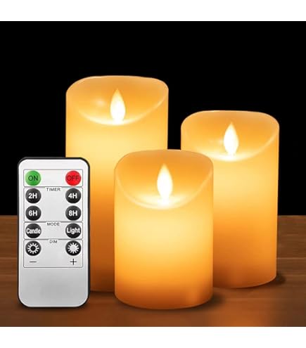 Confezione Da 6 Candele A LED Senza Fiamma A Batteria, Ricaricabili, In Vera Cera, Tremolanti, Elettriche, Con Telecomando E Timer 24 Ore, Candele A LED Per Decorazione Domestica E Tavola Di Natale