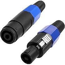 GOEDCH 15 Pezzi Cavo Per Altoparlante: Connettore Speakon A 4 Poli, Connettore Impermeabile A 4 Poli, Connettore Per Microfono Blu, Jack Audio Per Cavo Di Diametro 6 Mm - Foto 4