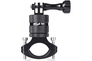 RALSPEC Motorcycle Bike Handlebar Mount for GoPro HERO 360 Degree Bicycle MTB Action Camera Clamp Holder Go Pro 12 11 10 9 8 7 6 & DJI Osmo