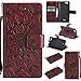 Produktbild Asus Zenfone Go TV hülle,ZB551KL Handyhülle,Asus Zenfone Go TV ZB551KL Leder Wallet Tasche Brieftasche Schutzhülle ,Lonchee Sonnenblumen geprägten Muster Design Hochwertige PU Leder Folio Tasche Case Hülle im Bookstyle mit Standfunktion Kredit Kartenfächer für Asus Zenfone Go TV ZB551KL (5,5 Zoll) (braun)