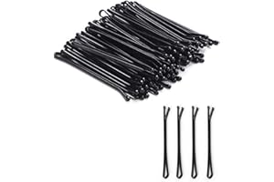 OLISANG 200 pezzi capelli aghi (5,5 centimetri), Forcine Nere per Capelli, Fermagli per capelli dal design piatto