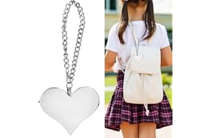 130DB Herzform Persönliche Sicherheit Alarm Keychain Notfall Selbstverteidigung Schlüsselanhänger Sirene, Self Defense Alarm Keychain für Frauen Kinder Teen(Silver)